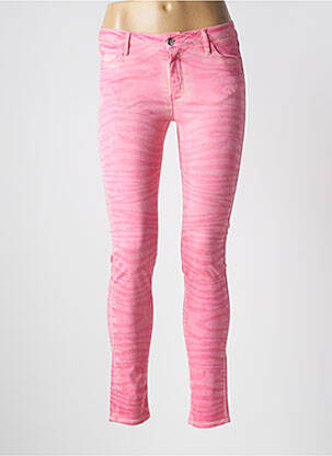 Jeans skinny stretch taille basse rose REIKO femme