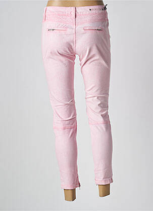Pantalon 7/8 stretch taille basse rose CORLEONE femme