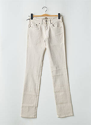 Jeans coupe slim taille basse taille basse beige NFY femme