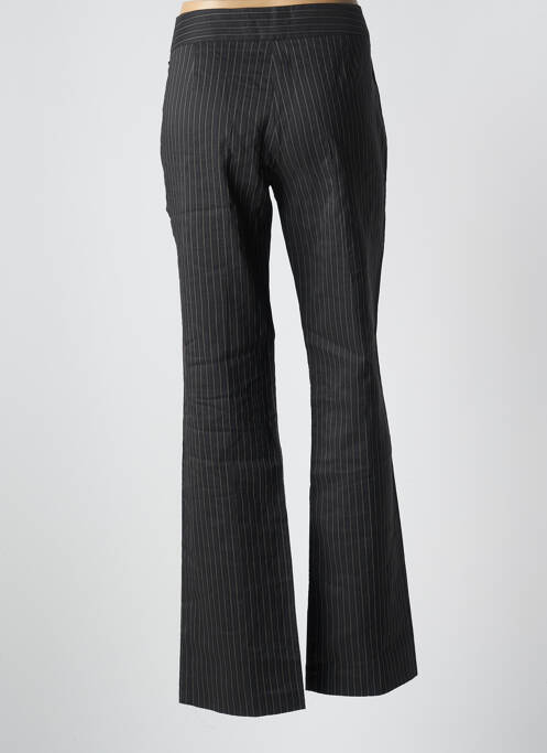 Pantalon droit tissage crêpe taille basse noir LOLA femme