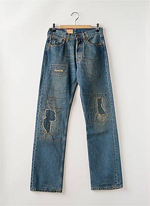 Jeans coupe droite fermeture boutonnée sur le devant taille normale bleu LEVIS homme