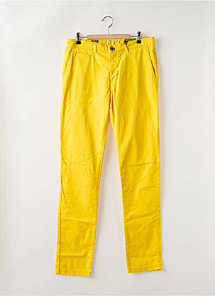 Pantalon chino tissage popeline taille normale jaune HERO SEVEN homme