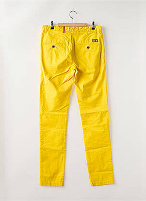 Pantalon chino tissage popeline taille normale jaune HERO SEVEN homme