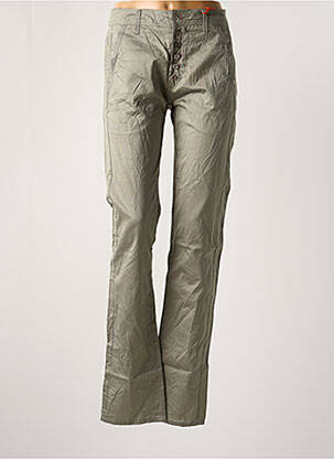 Pantalon droit poches vert GIRBAUD femme
