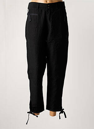 Pantalon 7/8 fermeture zippée sous rabat boutonné noir DIESEL femme