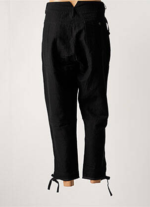 Pantalon 7/8 fermeture zippée sous rabat boutonné noir DIESEL femme