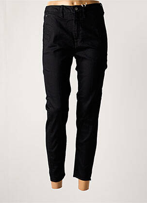 Pantalon 7/8 fermeture zippée sous rabat boutonné noir G STAR femme