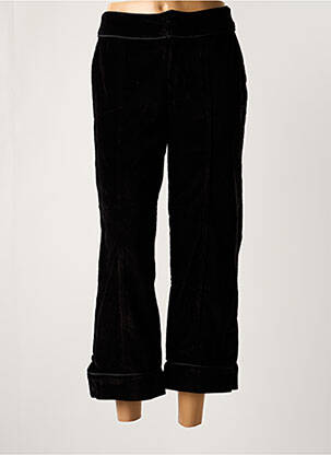 Pantalon 7/8 fermeture zippée sous rabat boutonné noir DIPLODOCUS femme