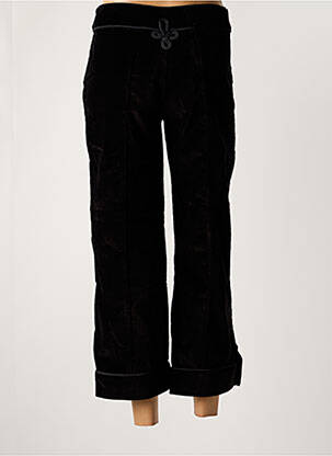 Pantalon 7/8 fermeture zippée sous rabat boutonné noir DIPLODOCUS femme