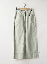 Pantalon droit fermeture zippée sous rabat boutonné vert JOST femme