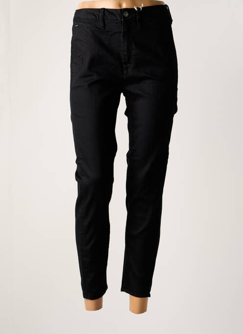 Pantalon 7/8 fermeture zippée sous rabat boutonné noir G STAR femme