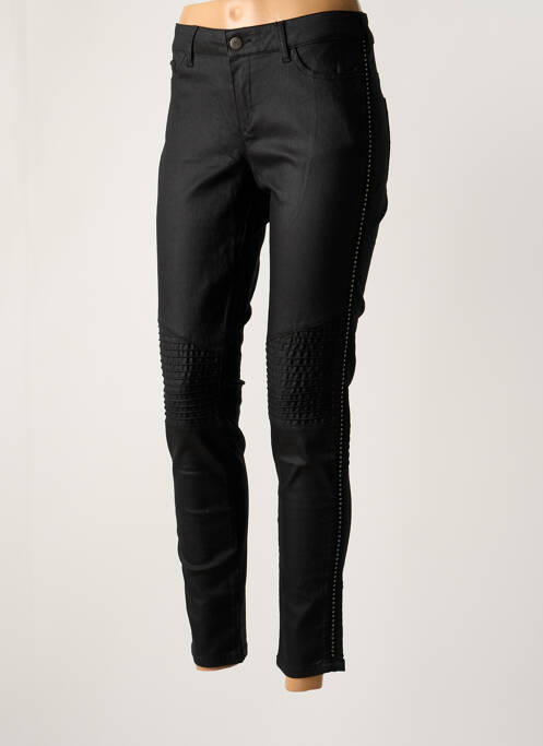 Pantalon slim noir ONE STEP pour femme