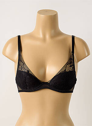 Soutien-gorge effet matière satinée haut soutien-gorge moulé noir PASSIONATA femme