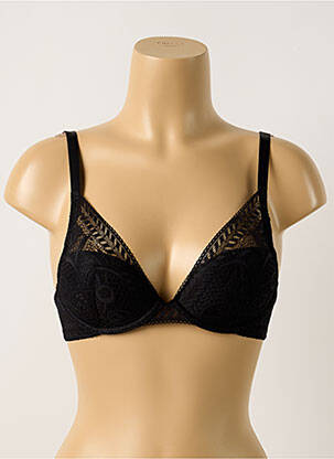 Soutien-gorge effet matière satinée haut soutien-gorge moulé noir PASSIONATA femme