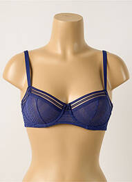Soutien-gorge effet matière satinée haut soutien-gorge emboitant bleu PASSIONATA femme