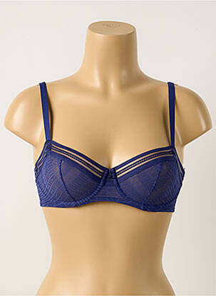 Soutien-gorge effet matière satinée haut soutien-gorge emboitant bleu PASSIONATA femme