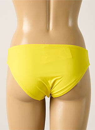Bas de maillot de bain effet matière satinée culotte jaune ANTIGEL femme