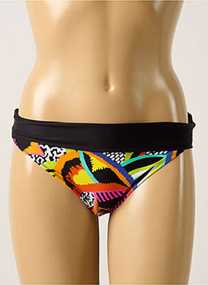 Bas de maillot de bain imprimé fantaisie culotte noir ANTIGEL femme