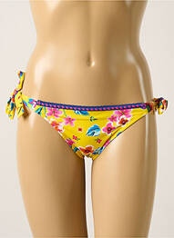 Bas de maillot de bain imprimé fleurs bikini jaune ANTIGEL femme