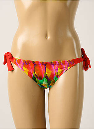 Bas de maillot de bain imprimé fantaisie bikini rouge ANTIGEL femme