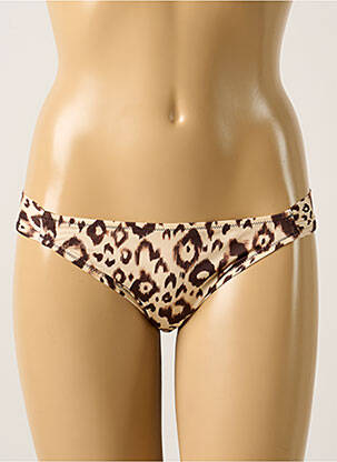 Bas de maillot de bain effet matière satinée culotte beige ANTIGEL femme