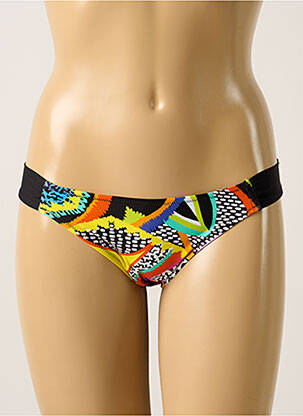 Bas de maillot de bain effet matière satinée culotte noir ANTIGEL femme