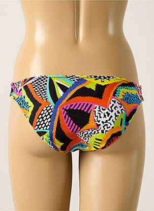 Bas de maillot de bain effet matière satinée culotte noir ANTIGEL femme