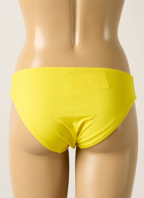 Bas de maillot de bain effet matière satinée culotte jaune ANTIGEL femme
