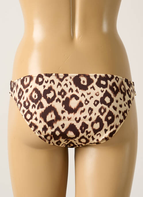 Bas de maillot de bain effet matière satinée culotte beige ANTIGEL femme