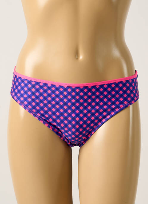Bas de maillot de bain effet matière satinée culotte bleu ANTIGEL femme