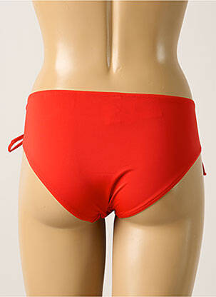 Bas de maillot de bain effet matière satinée culotte rouge ANTIGEL femme