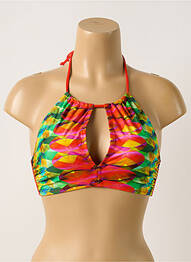 Haut de maillot de bain stretch bralettes rouge ANTIGEL femme