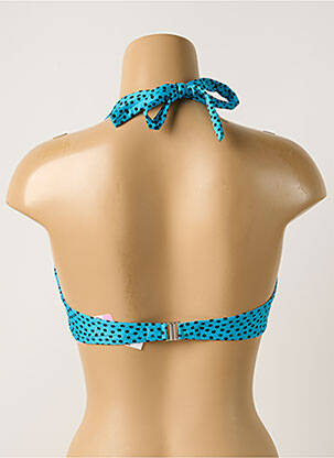 Haut de maillot de bain stretch haut soutien-gorge emboitant bleu ANTIGEL femme