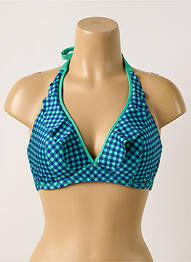 Haut de maillot de bain stretch haut soutien-gorge emboitant bleu ANTIGEL femme