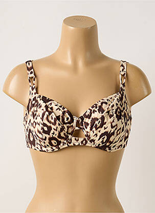 Haut de maillot de bain stretch haut soutien-gorge emboitant beige ANTIGEL femme