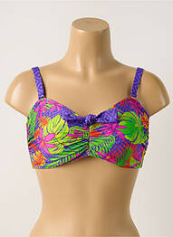 Haut de maillot de bain stretch violet ANTIGEL femme