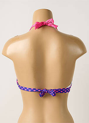 Haut de maillot de bain stretch haut triangles bleu ANTIGEL femme