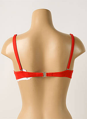 Haut de maillot de bain stretch haut soutien-gorge moulé rouge ANTIGEL femme