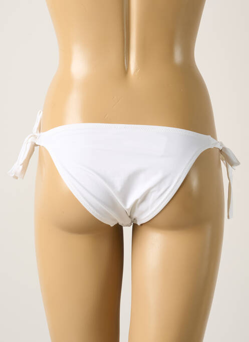 Bas de maillot de bain effet matière satinée bikini blanc ANTIGEL femme