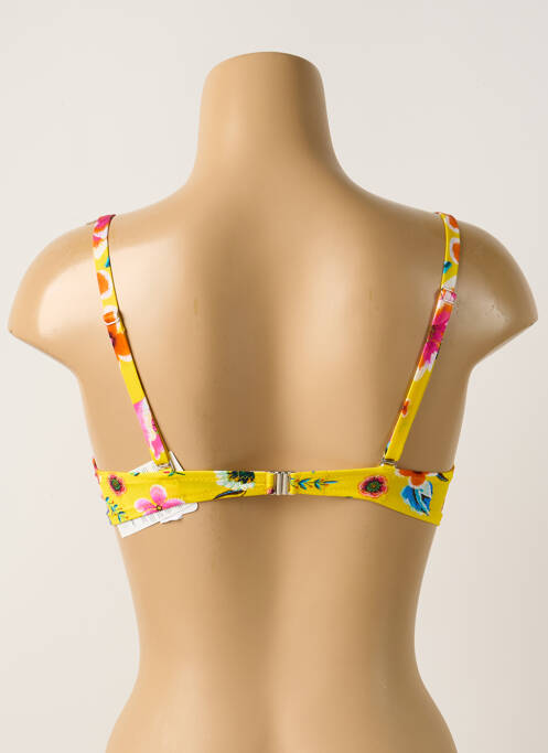 Haut de maillot de bain stretch haut soutien-gorge push-up jaune ANTIGEL femme