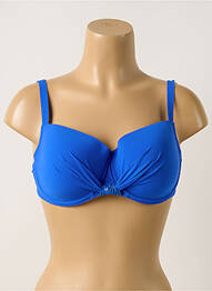 Haut de maillot de bain stretch haut soutien-gorge moulé bleu ANTIGEL femme