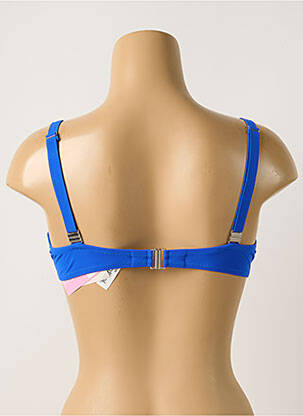 Haut de maillot de bain stretch haut soutien-gorge moulé bleu ANTIGEL femme