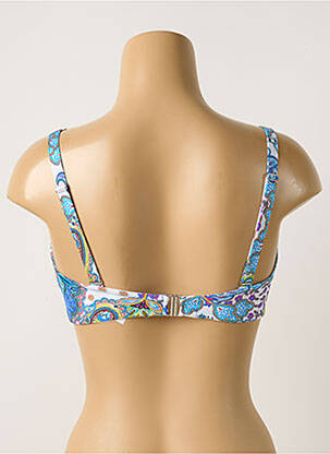 Haut de maillot de bain stretch haut soutien-gorge moulé bleu ANTIGEL femme