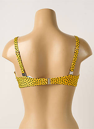 Haut de maillot de bain stretch haut soutien-gorge moulé jaune ANTIGEL femme