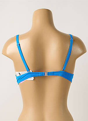 Haut de maillot de bain stretch haut soutien-gorge push-up bleu ANTIGEL femme