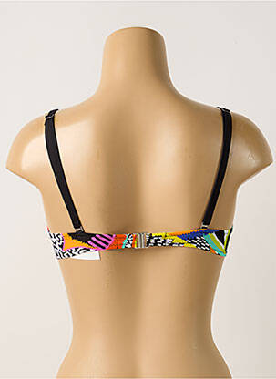 Haut de maillot de bain stretch haut soutien-gorge moulé noir ANTIGEL femme