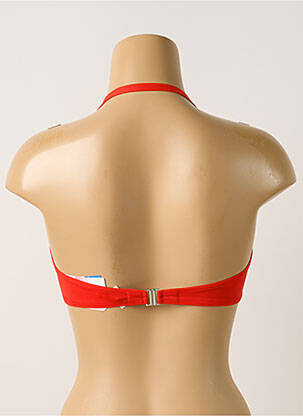 Haut de maillot de bain stretch haut bandeau rouge ANTIGEL femme