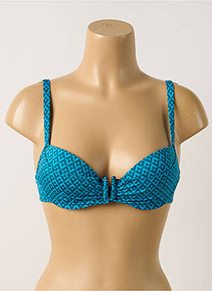 Haut de maillot de bain stretch haut soutien-gorge moulé bleu SIMONE PERELE femme