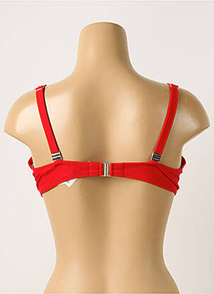 Haut de maillot de bain stretch haut soutien-gorge moulé rouge ANTIGEL femme