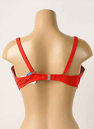 Haut de maillot de bain stretch haut soutien-gorge moulé rouge ANTIGEL femme
